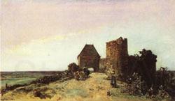 Johan-Barthold Jongkind Ruins of the Castle at Rosemont France oil painting art
